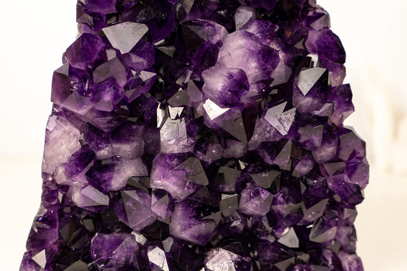Sculptural AAA Amethyst Cluster with Large Druzy Crystals – Grape Jelly Purple - 5.6 Kg - 12.2 lb - E2D Crystals & Minerals