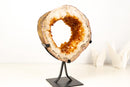 Natural Citrine Geode Portal – High - Grade Golden - Orange Citrine on Custom Stand - 7.3 Kg - 16.1 lb - E2D Crystals & Minerals