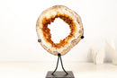 Natural Citrine Geode Portal – High - Grade Golden - Orange Citrine on Custom Stand - 7.3 Kg - 16.1 lb - E2D Crystals & Minerals