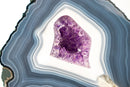 Superb Blue Lace Agate and Amethyst Geode – Intact Formation with Well - Defined Bands, Collection - Grade (8.2 lb.) - E2D Crystals & Minerals