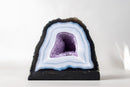 Rare Striped White Lace Agate Geode with Lavender Druzy Crystal – Small Natural Geode - 6 Lb - E2D Crystals & Minerals