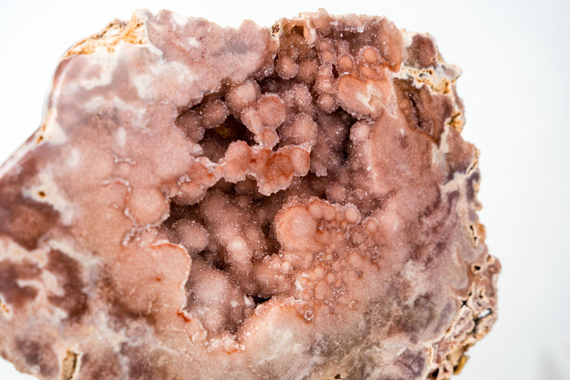 Rare Peach Pink Amethyst Geode with Superb Rose Galaxy Druzy – AAA - Grade Collector Crystal from Brazil - 16 Lb. - E2D Crystals & Minerals