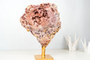 Rare Peach Pink Amethyst Geode with Superb Rose Galaxy Druzy – AAA - Grade Collector Crystal from Brazil - 16 Lb. - E2D Crystals & Minerals