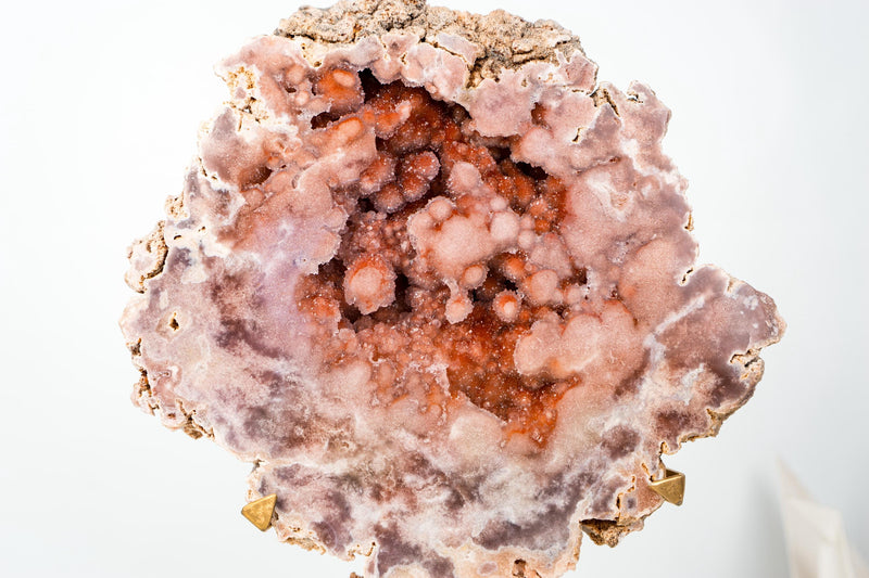 Rare Red Pink Amethyst Geode with Superb Red and Pink Galaxy Druzy – AAA - Grade Collector Crystal from Brazil - 13 Lb. - E2D Crystals & Minerals