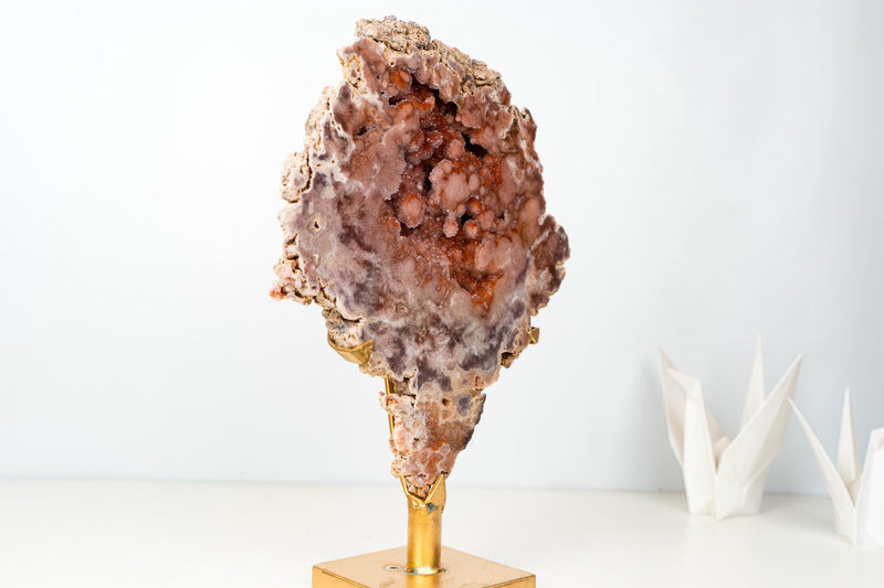 Rare Red Pink Amethyst Geode with Superb Red and Pink Galaxy Druzy – AAA - Grade Collector Crystal from Brazil - 13 Lb. - E2D Crystals & Minerals