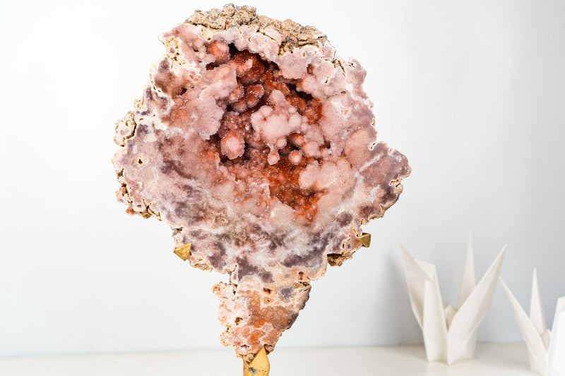 Rare Red Pink Amethyst Geode with Superb Red and Pink Galaxy Druzy – AAA - Grade Collector Crystal from Brazil - 13 Lb. - E2D Crystals & Minerals