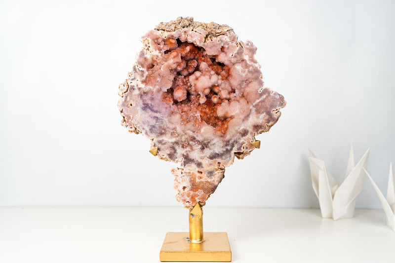 Rare Red Pink Amethyst Geode with Superb Red and Pink Galaxy Druzy – AAA - Grade Collector Crystal from Brazil - 13 Lb. - E2D Crystals & Minerals