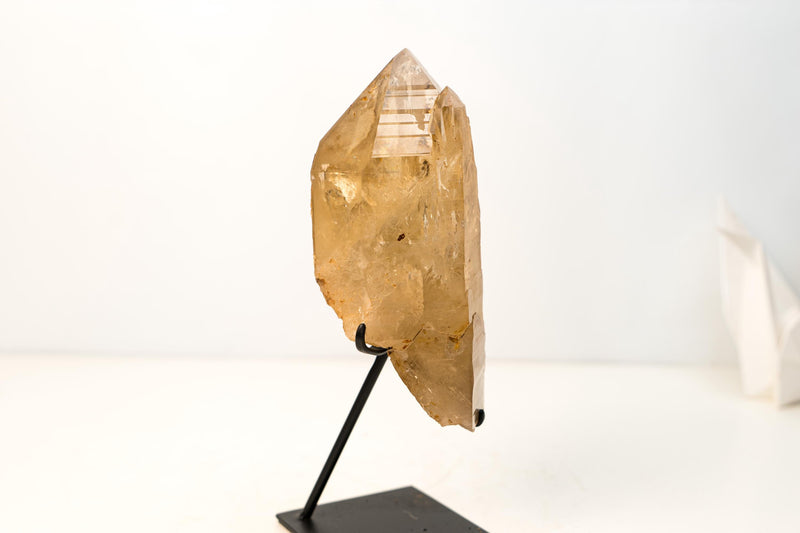 Gorgeous Natural Citrine Crystal Quartz with Elestial and Lemurian Lines – Honey Citrine Color, From Araçuaí, Brazil - 5.3 Lb. - E2D Crystals & Minerals