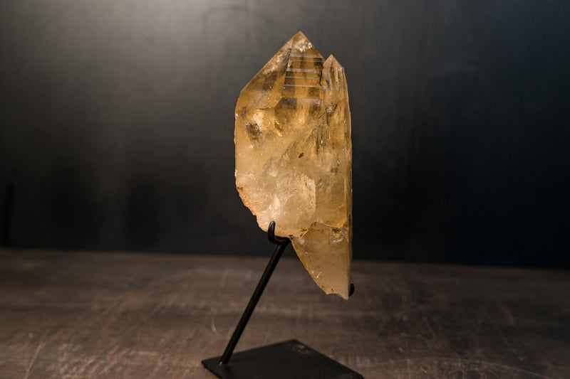 Gorgeous Natural Citrine Crystal Quartz with Elestial and Lemurian Lines – Honey Citrine Color, From Araçuaí, Brazil - 5.3 Lb. - E2D Crystals & Minerals