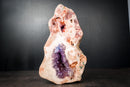Pair of Rare Pink Amethyst Geodes with Pink and Purple Druzy – All - Natural Bookmatching Amethyst Geodes from Brazil - 18.3 Lb. - E2D Crystals & Minerals