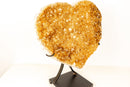 Extra Large Citrine Heart – 61 lb Natural Orange Druzy Crystal, Statement Home Décor Piece - E2D Crystals & Minerals