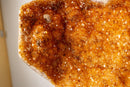 Large Sculptural Citrine Cluster with Micro Calcite Inclusions and Sparkly Points on Custom Stand – Natural Statement Décor - 20x15 In. - E2D Crystals & Minerals