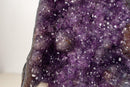 Purple Galaxy Amethyst Cluster with Calcite, Golden Goethite & Rare Inclusions on Custom Stand – Natural Brazilian Crystal - 1.0 Kg - 2.2 lb - E2D Crystals & Minerals