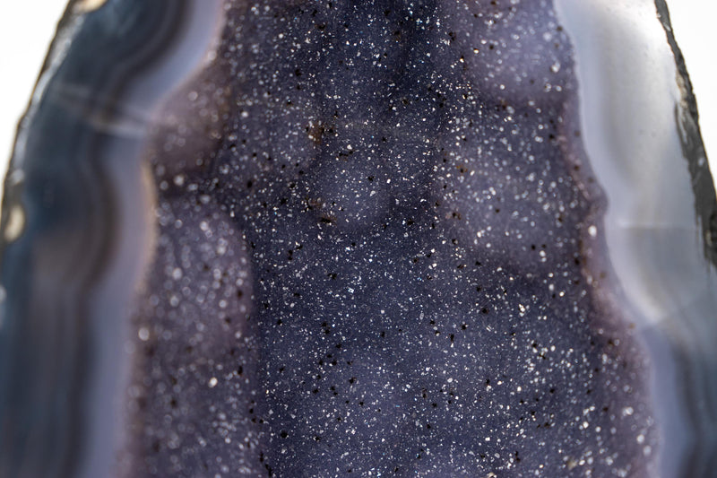 Rare Blue Agate Geode Cathedral with Sparkly Blue Galaxy Druzy Amethyst - 21 Lb. 8 In. - E2D Crystals & Minerals