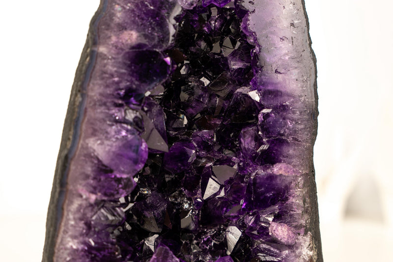 AAA - Grade Amethyst Geode with Deep Purple Druzy Crystals – Natural Small Amethyst, 4.3 kg / 10 lb - E2D Crystals & Minerals