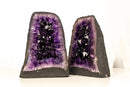 Bookmatching Pair of AAA - Grade Amethyst Geodes with Deep Purple Druzy Crystals – Natural Small Amethyst, 8.9 Kg - 19.5 lb - E2D Crystals & Minerals