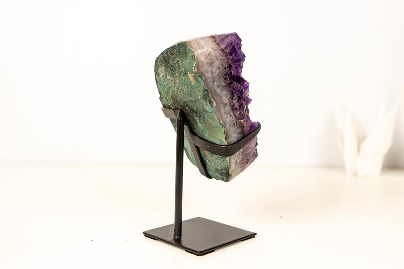 Gallery - Grade Amethyst Cluster with Large Terminated Point – AAA Grape Jelly Amethyst from Brazil, 5 lb. - E2D Crystals & Minerals