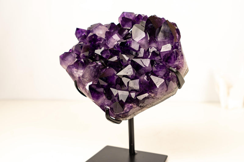 Gallery - Grade Grape Jelly Amethyst Cluster – AAA Quality with Flawless Deep Purple Crystal Points - 8 Lb. 13 In. - E2D Crystals & Minerals