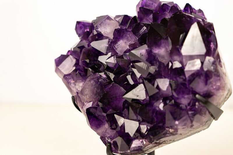 Gallery - Grade Grape Jelly Amethyst Cluster – AAA Quality with Flawless Deep Purple Crystal Points - 8 Lb. 13 In. - E2D Crystals & Minerals