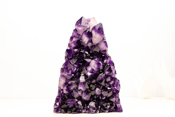Sculptural AAA Amethyst Cluster with Large Druzy Crystals – Grape Jelly Purple - 5.6 Kg - 12.2 lb - E2D Crystals & Minerals