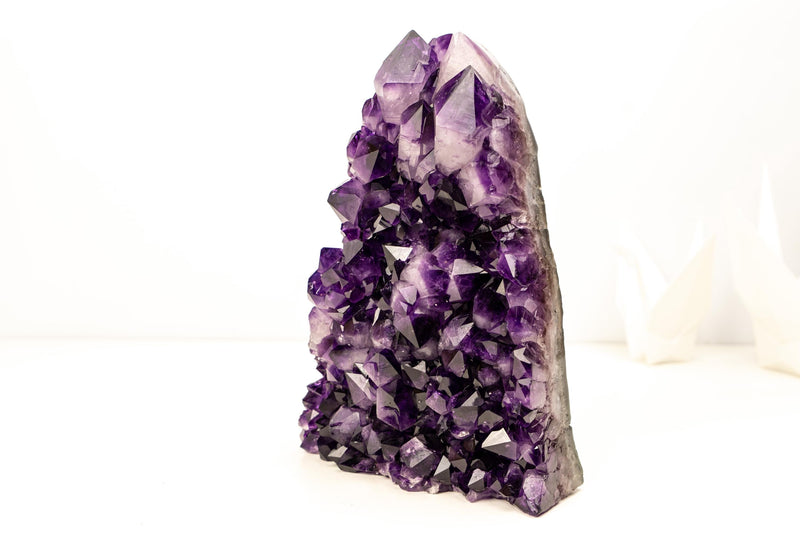 Sculptural AAA Amethyst Cluster with Large Druzy Crystals – Grape Jelly Purple - 5.6 Kg - 12.2 lb - E2D Crystals & Minerals