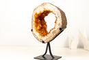 Natural Citrine Geode Portal – High - Grade Golden - Orange Citrine on Custom Stand - 7.3 Kg - 16.1 lb - E2D Crystals & Minerals