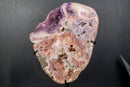 Pink Amethyst Geode on Stand with Natural Purple Amethyst Druzy - E2D Crystals & Minerals