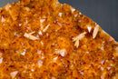 Cluster with Sparkly Golden - Orange Druzy and Calcite on Stand - E2D Crystals & Minerals