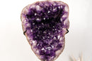 Deep Purple Amethyst Geode Cave on Custom Stand - E2D Crystals & Minerals