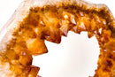 Golden - Orange Citrine Geode Portal with Rare Crown Druzy Formation - E2D Crystals & Minerals