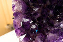 Deep Purple Amethyst Geode Cave on Custom Stand - E2D Crystals & Minerals