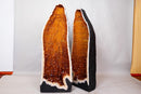 Pair of Tall AAA Citrine Cathedral Geodes with Golden - Orange Sparkly Druzy - E2D Crystals & Minerals
