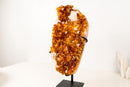 Natural Citrine Crystal Cluster with Calcite Inclusion Madeira Orange - E2D Crystals & Minerals