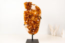 Natural Citrine Crystal Cluster with Calcite Inclusion Madeira Orange - E2D Crystals & Minerals