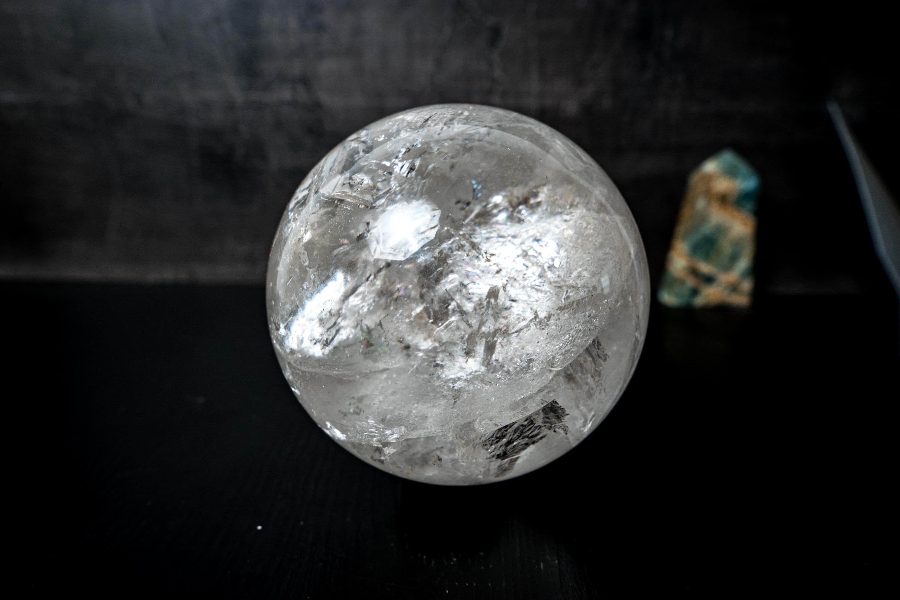 Large Natural Clear Quartz Sphere from Diamantina, Brazil (11 lb)