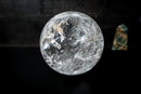 Large Clear Quartz Sphere with Natural Rainbows (18 lb), High - Grade - E2D Crystals & Minerals