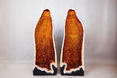 Pair of Tall AAA Citrine Cathedral Geodes with Golden - Orange Sparkly Druzy - E2D Crystals & Minerals