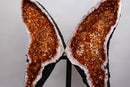 AAA Natural Citrine Butterfly Geode, Deep Cognac Orange Citrine - E2D Crystals & Minerals