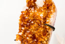 Natural Citrine Crystal Cluster with Calcite Inclusion Madeira Orange - E2D Crystals & Minerals
