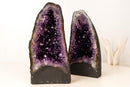 Pair or High - Grade Amethyst Cathedral Geodes - E2D Crystals & Minerals