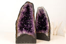 Pair or High - Grade Amethyst Cathedral Geodes - E2D Crystals & Minerals