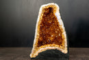 Citrine Geode Cathedral with Sparkly Deep Orange Points, 11 In - 18 lb - E2D Crystals & Minerals