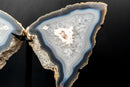 Natural Blue Lace Agate Butterfly Wings Geode on Stand - Exceptional Natural Formation, 18 In. 24 Lb. - E2D Crystals & Minerals