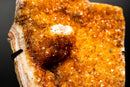 Orange Citrine Geode Cluster with Stalactite Eye & Micro Calcite Inclusions – 12.3 lb - E2D Crystals & Minerals