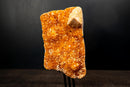 Natural Orange Citrine Geode Cluster with Aesthetic Calcite Inclusions – Sparkling Citrine Druzy, 5 lb - E2D Crystals & Minerals