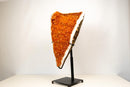 Statement Tall Citrine Cluster with Deep Orange Druzy on Stand – Natural Crystal, 26 In / 35 Lb. - E2D Crystals & Minerals