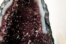 Rare Amethyst Geode Cathedral with White Agate Frame – Deep Purple Brazilian Amethyst | 28lb - E2D Crystals & Minerals