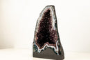Rare Amethyst Geode Cathedral with White Agate Frame – Deep Purple Brazilian Amethyst | 28lb - E2D Crystals & Minerals