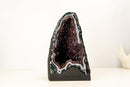 Rare Amethyst Geode Cathedral with White Agate Frame – Deep Purple Brazilian Amethyst | 28lb - E2D Crystals & Minerals
