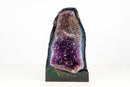 Rare Bi - Color Amethyst Geode with Blue Banded Agate – Dual Deep Purple & Lavender Druzy | 16lb - E2D Crystals & Minerals